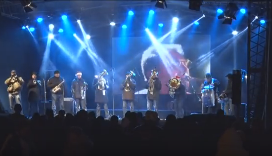 Дочек Нове Године на градском тргу у Ћуприји