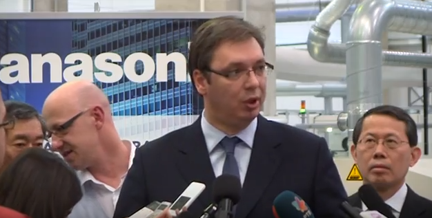 Премијер Вучић у посети фабрици Панасоник