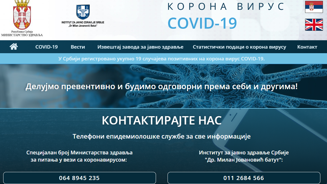 БЕЗ ШИРЕЊА ПАНИКЕ ЗБОГ КОРОНАВИРУСА