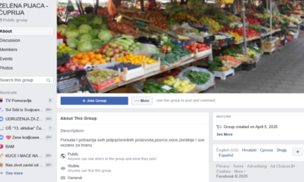 ФОРМИРАНА ФЕЈСБУК ГРУПА „ЗЕЛЕНА ПИЈАЦА-ЋУПРИЈА“