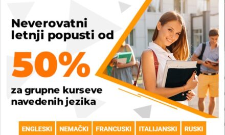 VELIKI LETNjI POPUST OD 50 % NA KURSEVE NEMAČKOG, ENGLESKOG, FRANCUSKOG, ITALIJANSKOG I RUSKOG JEZIKA – PO CENI VEĆ OD 6.250 DINARA ZA CEO KURS
