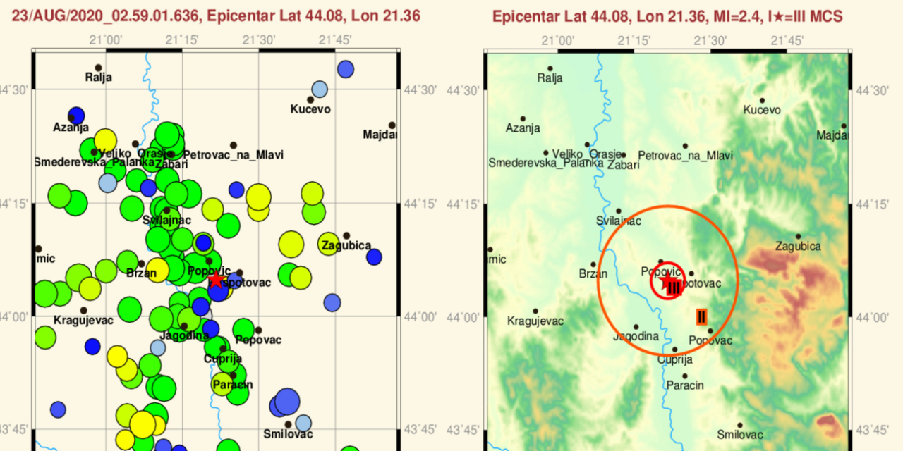 ЗЕМЉОТРЕС У ДЕСПОТОВЦУ, НЕМА МАТЕРИЈАЛНЕ ШТЕТЕ