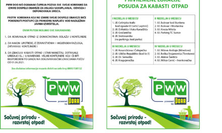 ПОСТАВЉЕНИ КОНТЕЈНЕРИ ЗА КАБАСТИ ОТПАД